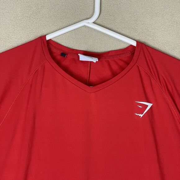 Gymshark Shirt Mens Extra Large Red Performance Short Sleeve T-Shirt Tee Adult - Picture 2 of 11